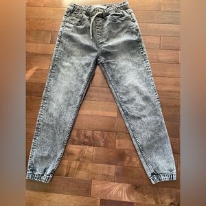Celio Acid Washes Jeans Jogger. Elastic waist Sz W30